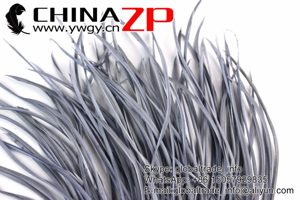 18 Silver Grey Goose Biots Feathers (6)