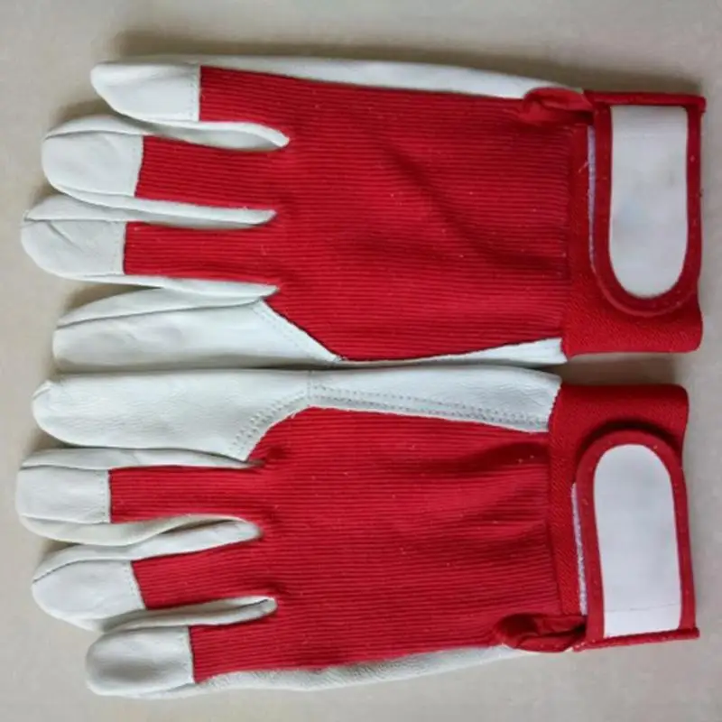 1 пара рабочих перчаток механические рабочие перчатки кожаные сварочные пальто тяжелые Промышленные спортивные перчатки красные и белые рабочие перчатки