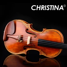 Кристина S200 скрипка 4/4 усовершенствованная итальянская скрипка ручной работы скрипка из дерева ели музыкальный инструмент, чехол для скрипки, канифоль