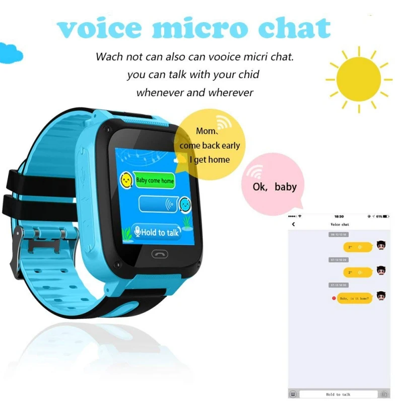  Smart kinder Uhr Multi-funktion Micro Sim-karte Anruf GPS Tracker Kind Kamera Anti-verloren Positio
