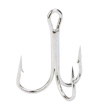 

Super Sharp Anchor Hook 50pc/lot Treble Fishing Hooks White/Red nickel High Carbon Steel Triple Hooks For Fishing Pesca