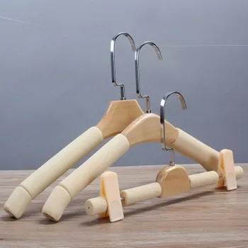 

Solid wood hangers sponge household hangers seamless pants clip new non-slip hooks bold clothing store hangers