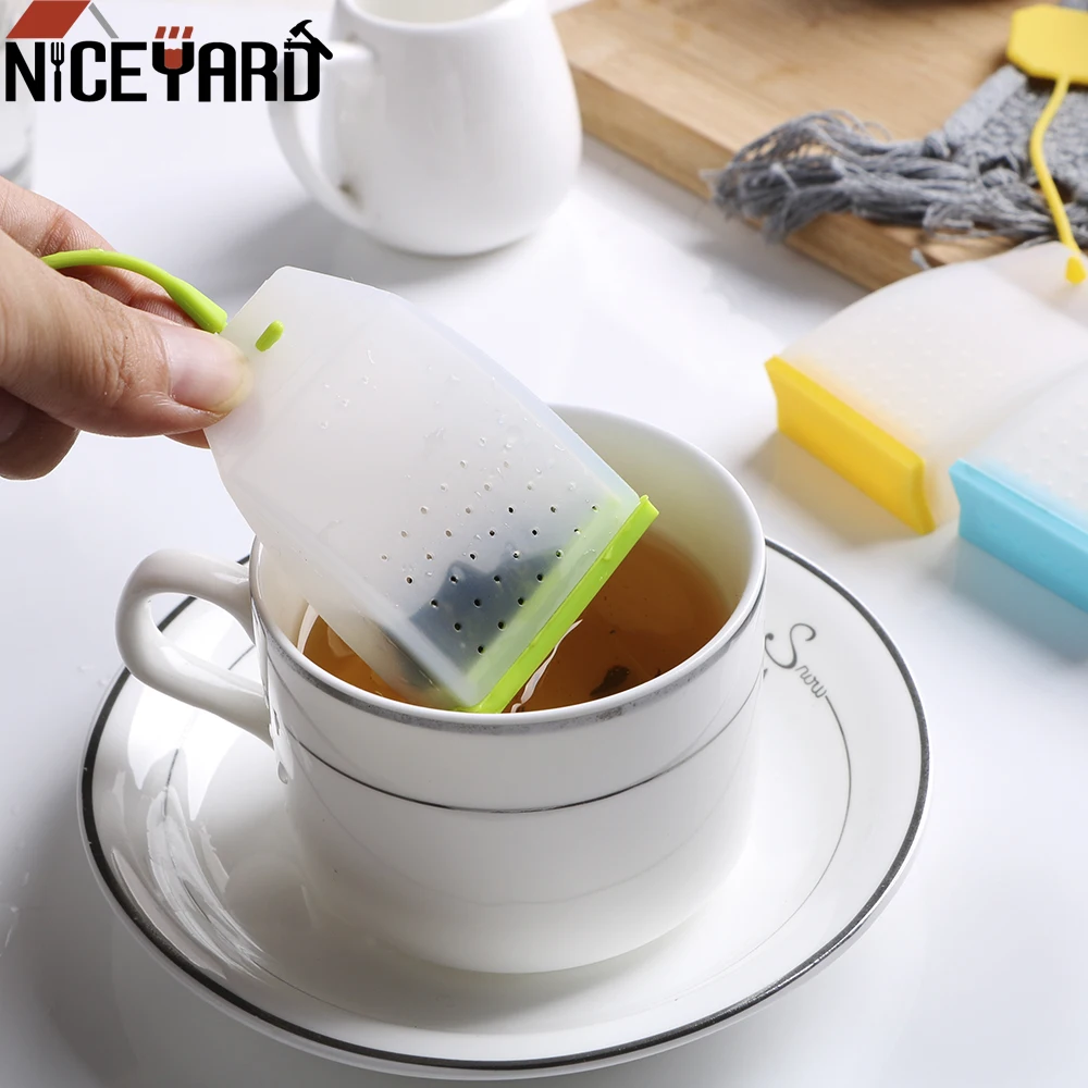 NICEYARD Tea Strainers Tea Infuser Herbal Tea Infusers Food-grade Silicone Tea Bag High Temperature Resistance Random Color