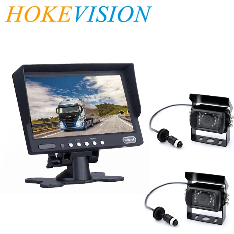 

HOKEVISION LCD Wired HD Car Monitor Display Cameras Reverse Camera Parking System for Car Rear view Monitor Applicable truck