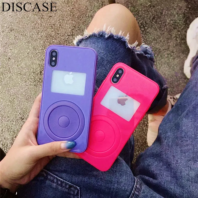 DIS чехол TPU + PC мягкий для телефона iphone X 6 6s 7 8plus простой карамельный цвет запись все