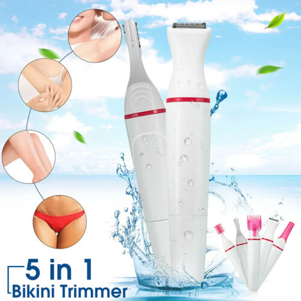 

New 5-in-1 Electric Painless Shaving Face Remover Body Hair Removal Epilator Eyebrow Beauty Tool maquiagem profissional completa