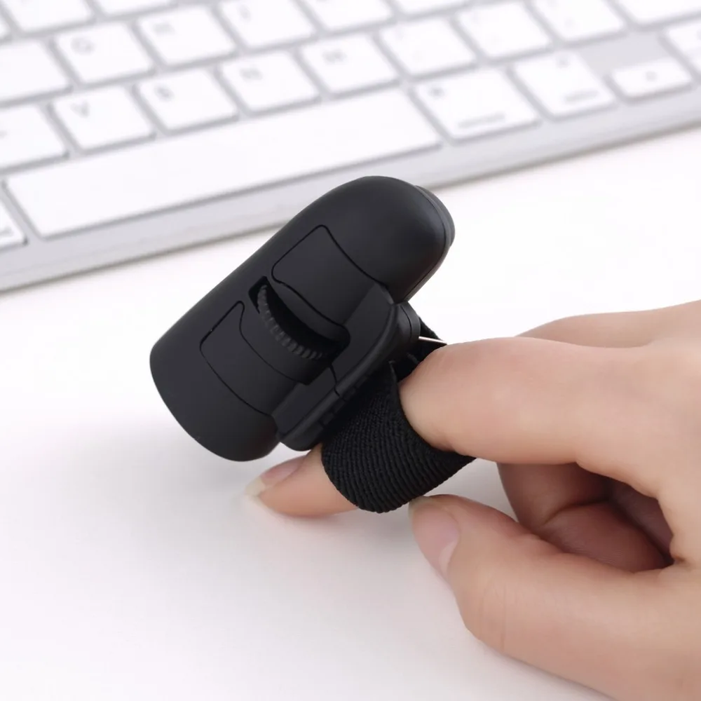 Мини милые беспроводные кольца для пальцев оптическая мышь USB синий и черный Plug and