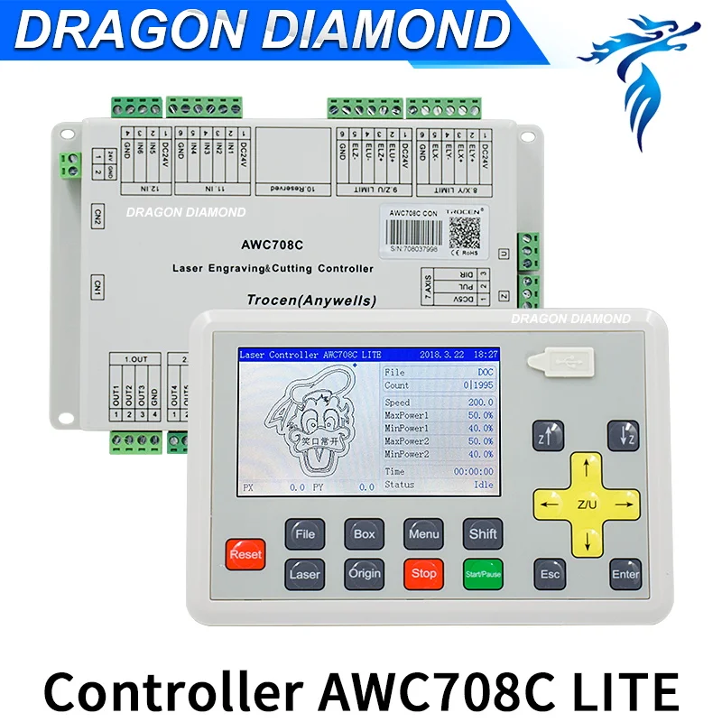 Trocen(Anywells) AWC708C Lite Upgrade DSP laser controller Co2 laser machine control system replace AWC608 Trocen(Anywells) AWC708C Lite Upgrade DSP laser controller Co2 laser machine control system replace AWC608