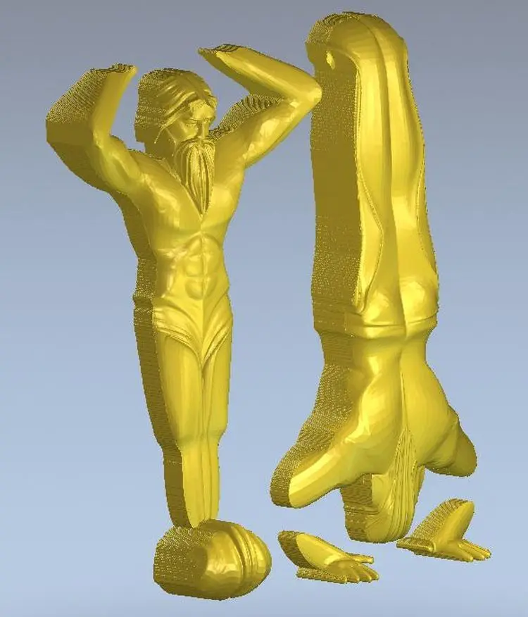 

3d model relief for cnc in STL file format atlant