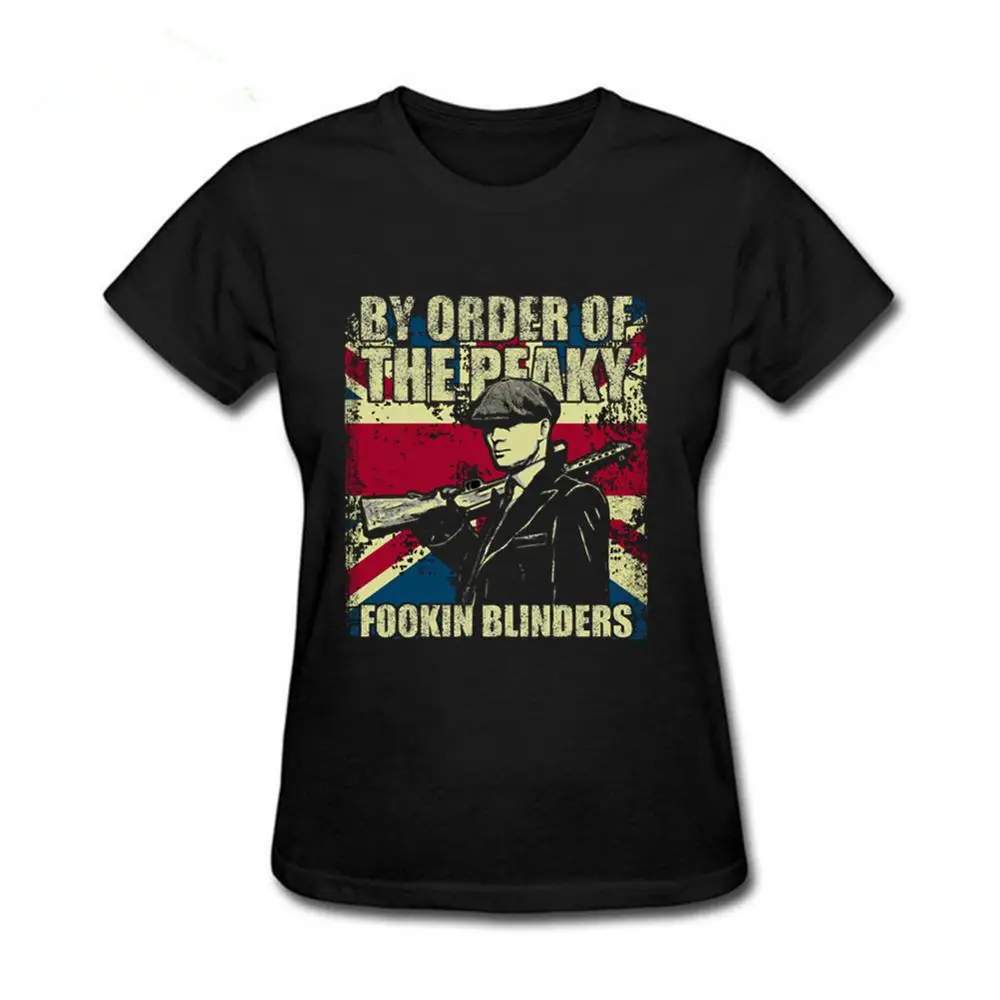 

England style Peaky Blinder Retro Tee shirt homme By Order of The Peaky fookin Blinders women T Shirts