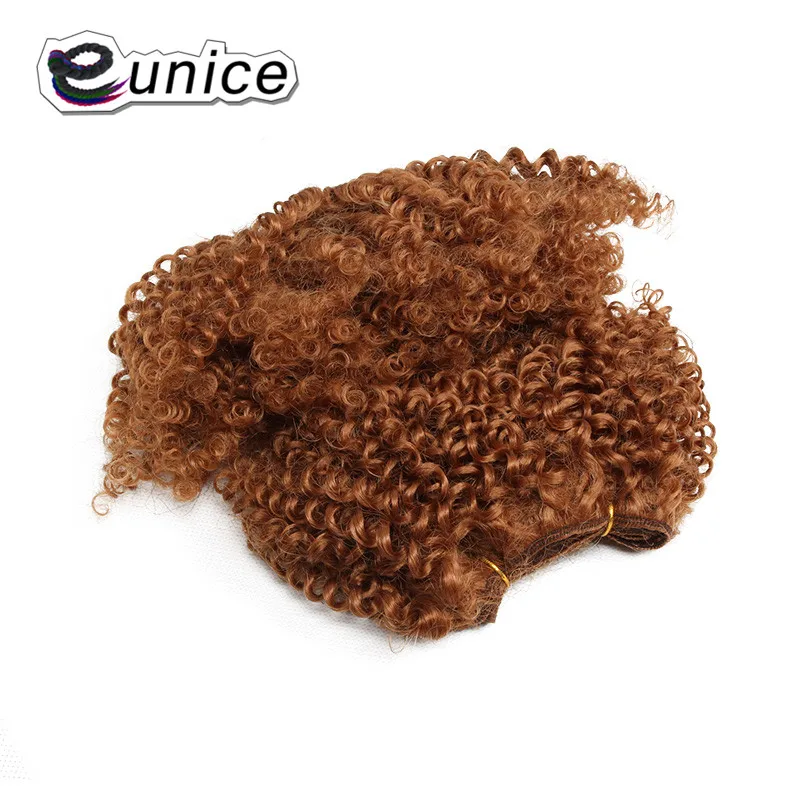 synthetic weaving 8INCH Jerry curly Braid ombre braiding hair weft extentions  (21)