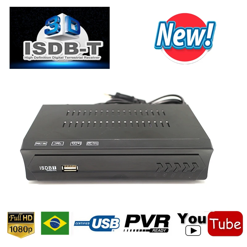 

2019 TV Receiver HD Digital ISDB-T TV Tuner Receivable MPEG4 1080p HD ISDBT Tuner For Brazil Peru Argentina Chile Video Receiver