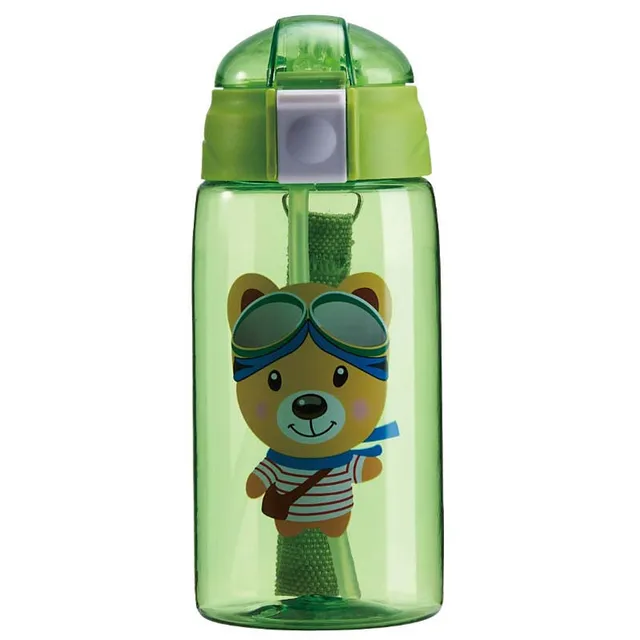 Dog Zoo Stainless Steel Little Kid Straw Bottle