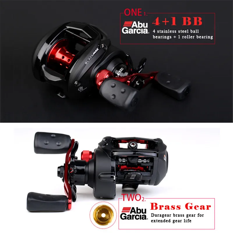 ABU GARCIA BLACK Max3 BMAX3 левая и правая рука катушка для наживки 6BB 6,4: 1 Катушка для наживки, катушка для ловли рыбы с максимальным сопротивлением 8 кг рыболовное снаряжение Pesca