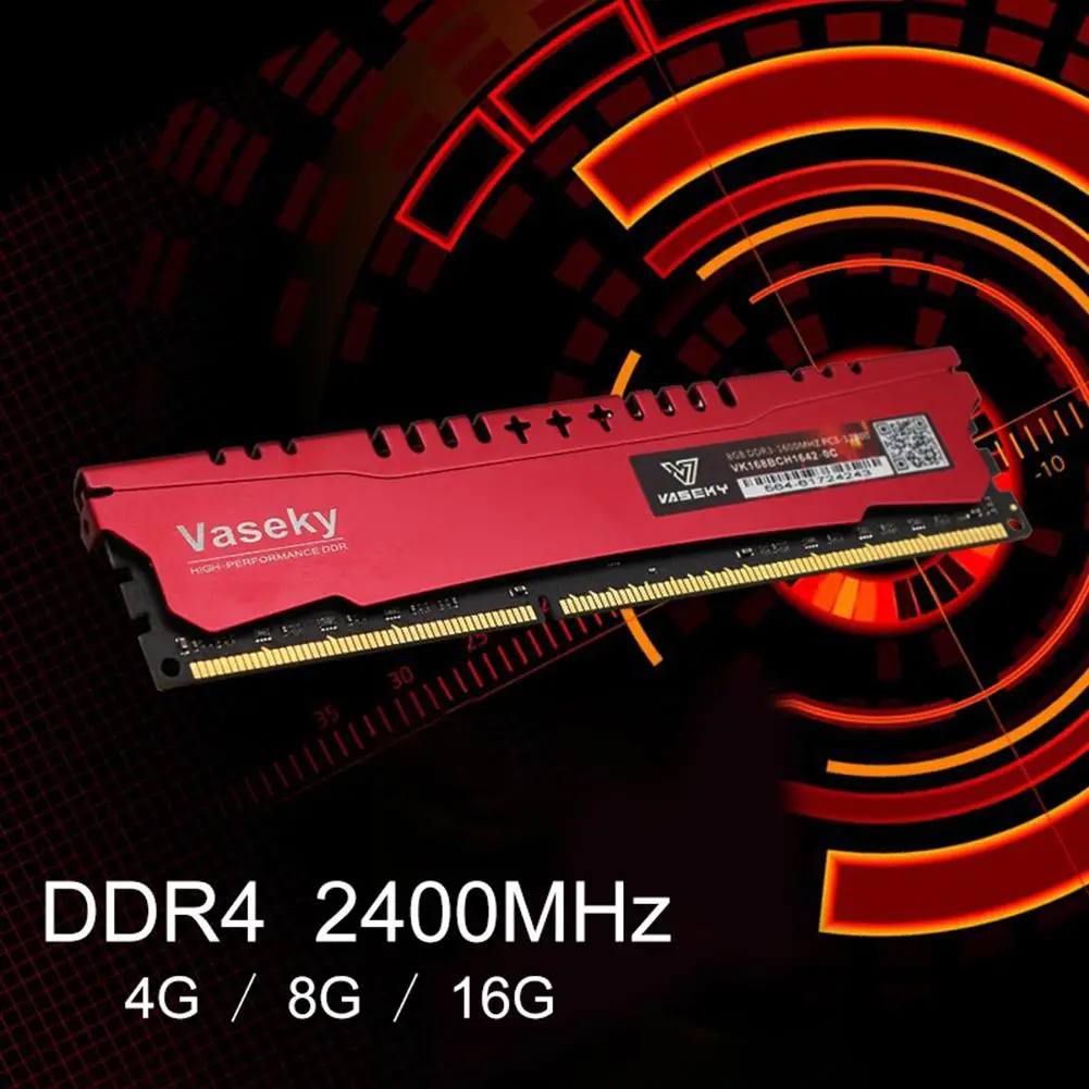

Vaseky 4G 8G 16G 2400 PC Desktop DDR4 Memory RAM Module Computer Accessories