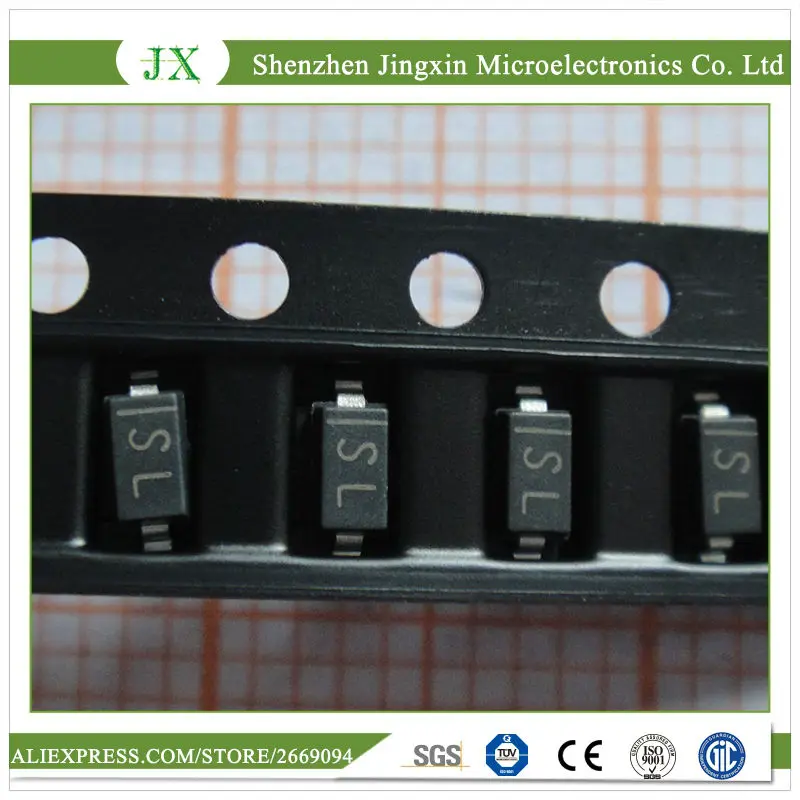 Diode de barrière schottky 40V 1A SMD IN5819W SOD 1000 marquage SL, 123