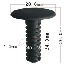 100 шт. нейлон черный для Peugeot для Citroen авто крепежа Пластик Зажимы для автомобилей Автомобильная Зажимы Пластик фиксатор