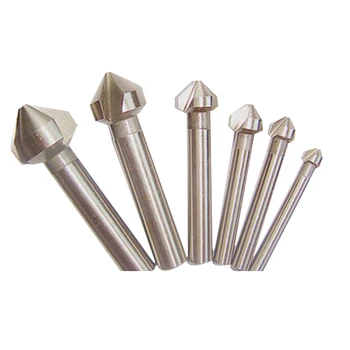 

6pcs 3 Flute Titanium Chamfer Chamfering End Mill Cutter Bit Countersink Drill Bit 90 Degree Countersink Drill Bit Counter Sink