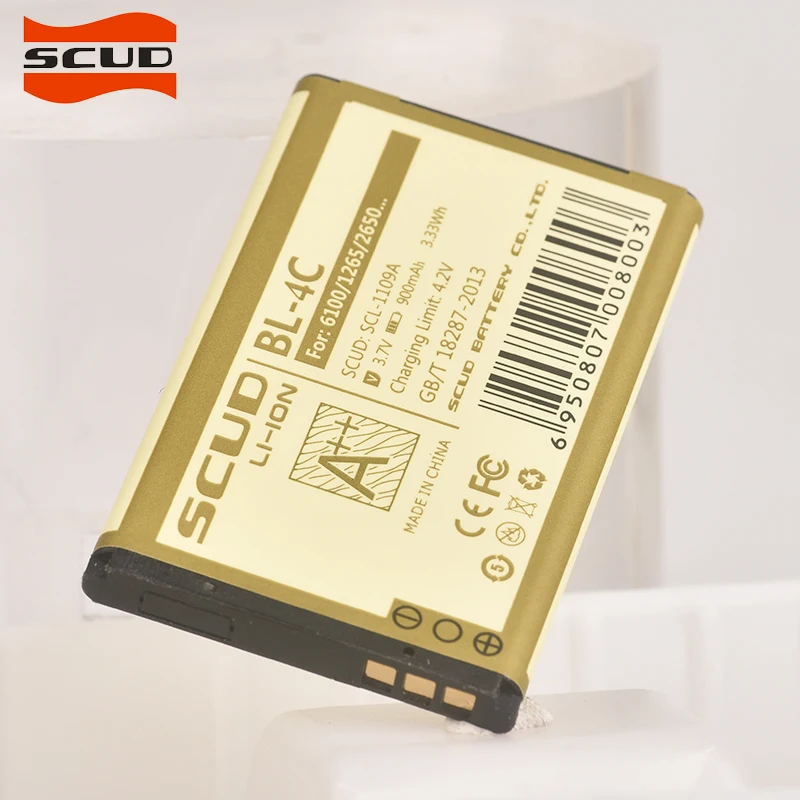 SCUD BL 4C аккумулятор для телефона Nokia 6100 6300 6125 6136S 6170 6260 6301 7705 7200 BL4C 900 мАч|battery for|battery for