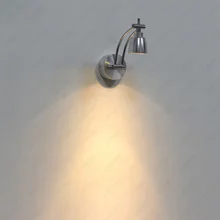 Диммируемый/не 3 Вт светодиодный настенный светильник, регулируемый угол обзора, светильник для гостиной, отеля, прохода, серебряный корпус