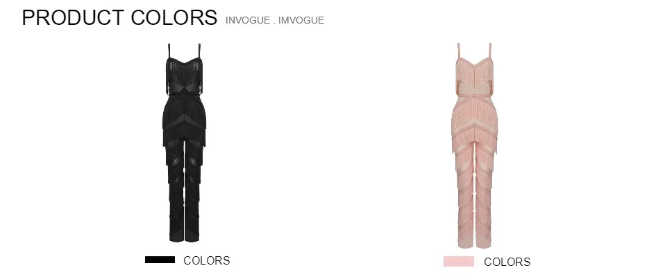 INVOGUE. IMVOFUE Новое поступление Модные кисточки сетки Сексуальная Спагетти ремень Bodycon знаменитости комбинезон