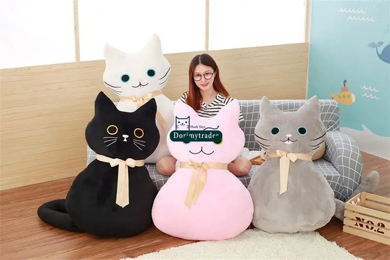 Dorimytrader New Anime Cat Plush Pillow Toys Giant Cuddly Soft Cats Doll Baby and Lover Present 100cm 39inches DY61669 (2)_1