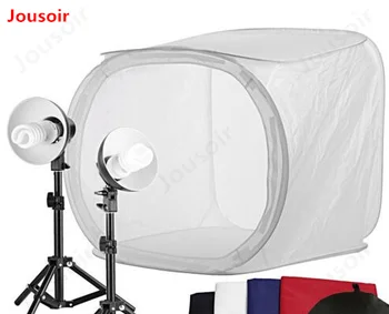 

Photo Studio Shooting Tent Light Diffusion Soft Box Kit with 4 Colors Backdrops (Red Dark Blue Black White) for Photography CD15
