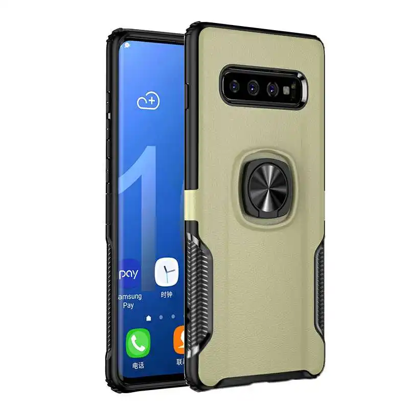 Мягкий силиконовый чехол для Samsung A5 A7 A9 2018 металлическое кольцо невидимое
