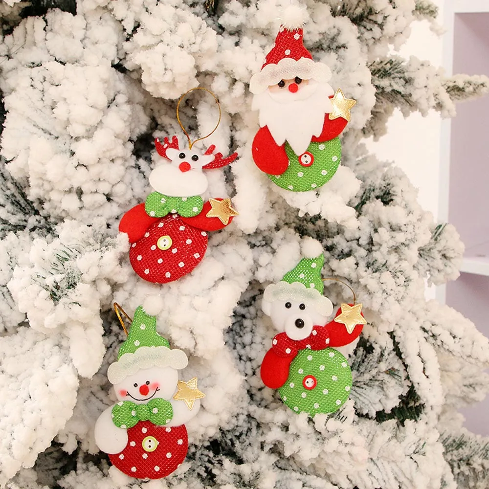 

New Year Christmas Ornaments Gift Santa Claus Snowman Tree Toy Doll Hang Decorations natale noel natal kerst navidad home decor