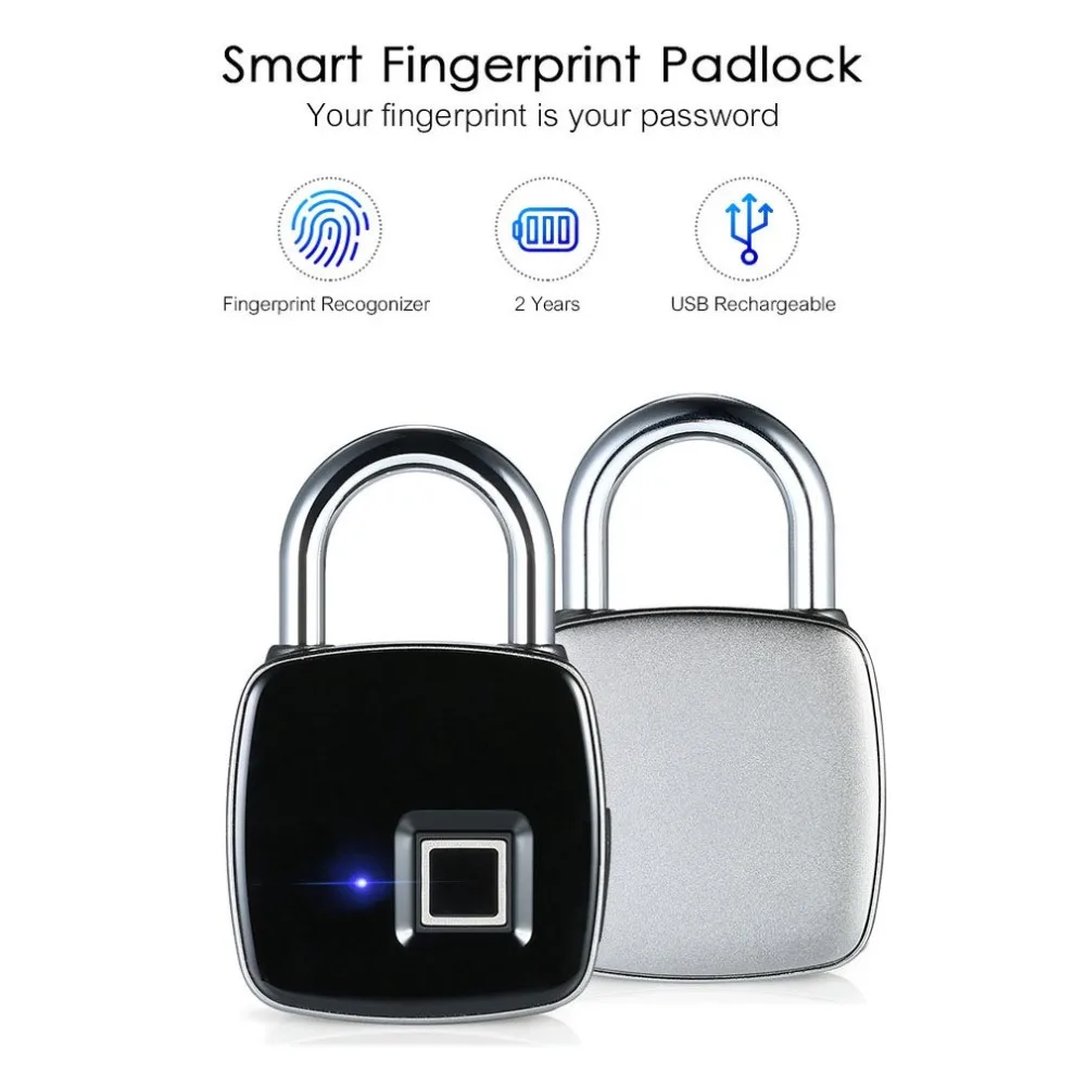 Смарт-ключ без отпечатков пальцев замок универсальный замок безопасности водостойкий USB Перезаряжаемый замок двери шкафа