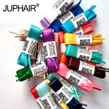 JUP 1 Pair 120cm Wholesale Fashion Colorful Silk Ribbon Women Girl Flat Shoelaces Sneaker Sports Shoes Fantastic Shoelace Laces JUP 1 Pair 120cm Wholesale Fashion Colorful Silk Ribbon Women Girl Flat Shoelaces Sneaker Sports Shoes Fantastic Shoelace Laces