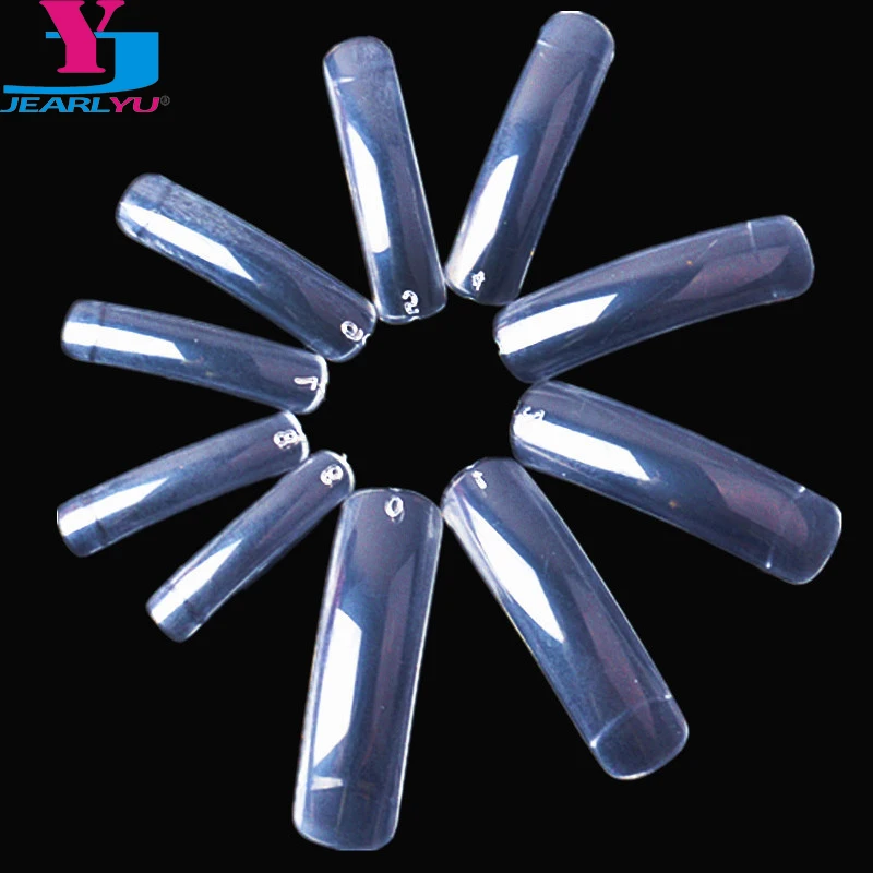 

500pcs French Nail Tips 10 Sizes Clear Salon Polish UV Gel Fake Artificial Beauty False Nail Half Cover Armor Tips Manicure Set