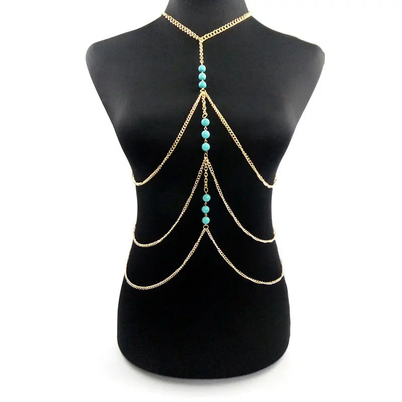 Body Chain Women Necklaces&Pendants Long Body Chains Punk Tassel