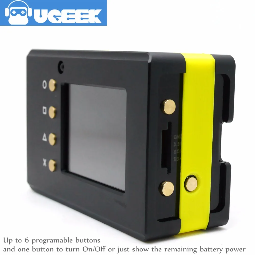  UGEEK Metal Portable Box Kit with batteryAluminum Alloy CNC Case+2.2 inch Screen+UPS HAT+BatteryRas