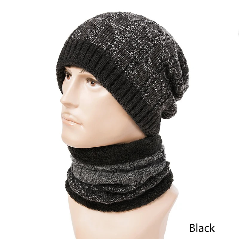 MLTBB зимняя теплая шапка Skullies Beanies шапка мужская зимняя головной убор женский шерстяной шарф Шапка Балаклава шапка Gorras кепка вязаная шапка - Цвет: E