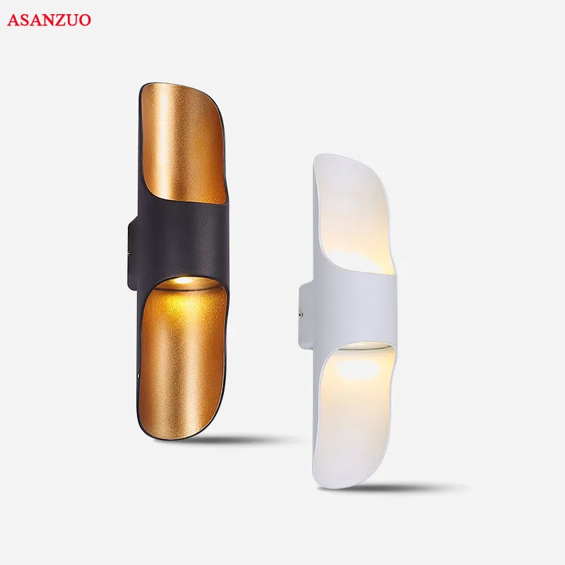 Conduziu a Lâmpada de Parede de Alumínio Moderno à Prova Água ao ar Livre para Cima e para Baixo da Parede de Luz Sconce Porch Villa Jardim Luz Decor 110 v 220 10 w d’