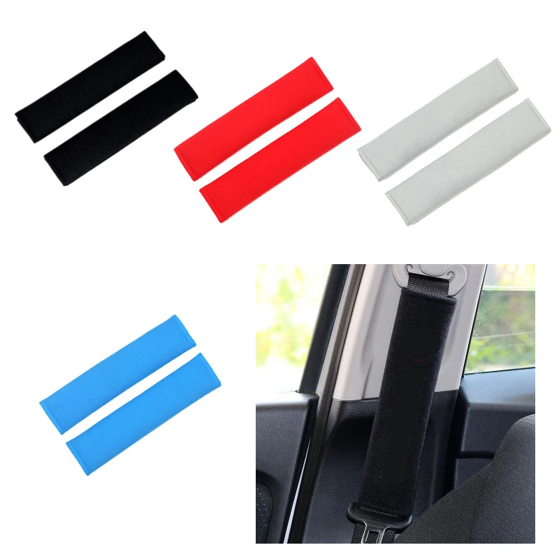 

2pcs Car Safety Seat Belt Cover Shoulder Protector Universal Safety Belt Protection Harness Pads Cover Auto Interior Accessories