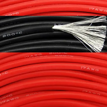 

20metre 17AWG Soft Silicone Cable 1.0mm2 Ultra Flexiable Test Line Wire Red Black