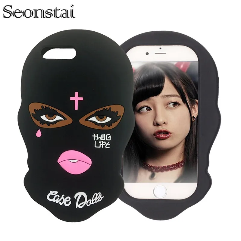 Маска Goon Thug Life Phone Coque чехол для iPhone X 6s 6 7 8 plus Teared Girl Jesus христианский крест