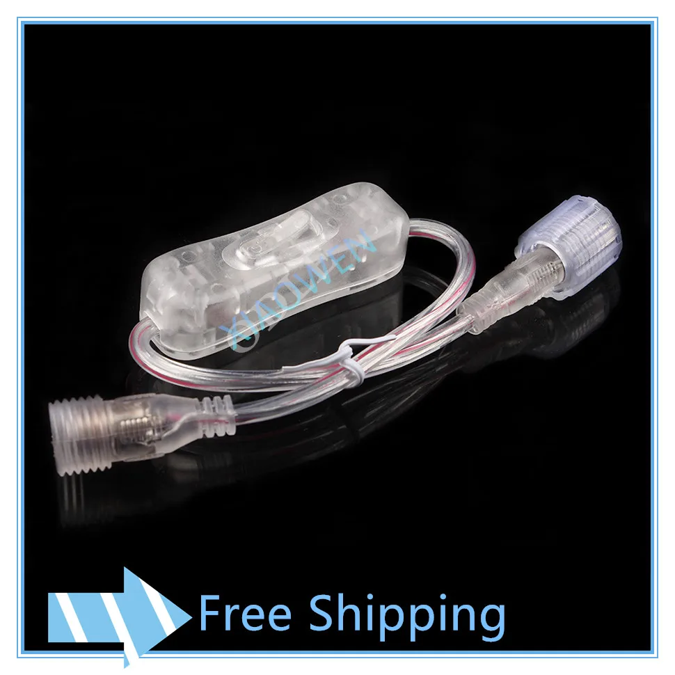 

New design Waterproof DC2.1x5.5mm In Line Power Cable Connector Jack Wire With ON OFF Switch For LED Strip Light Easy install