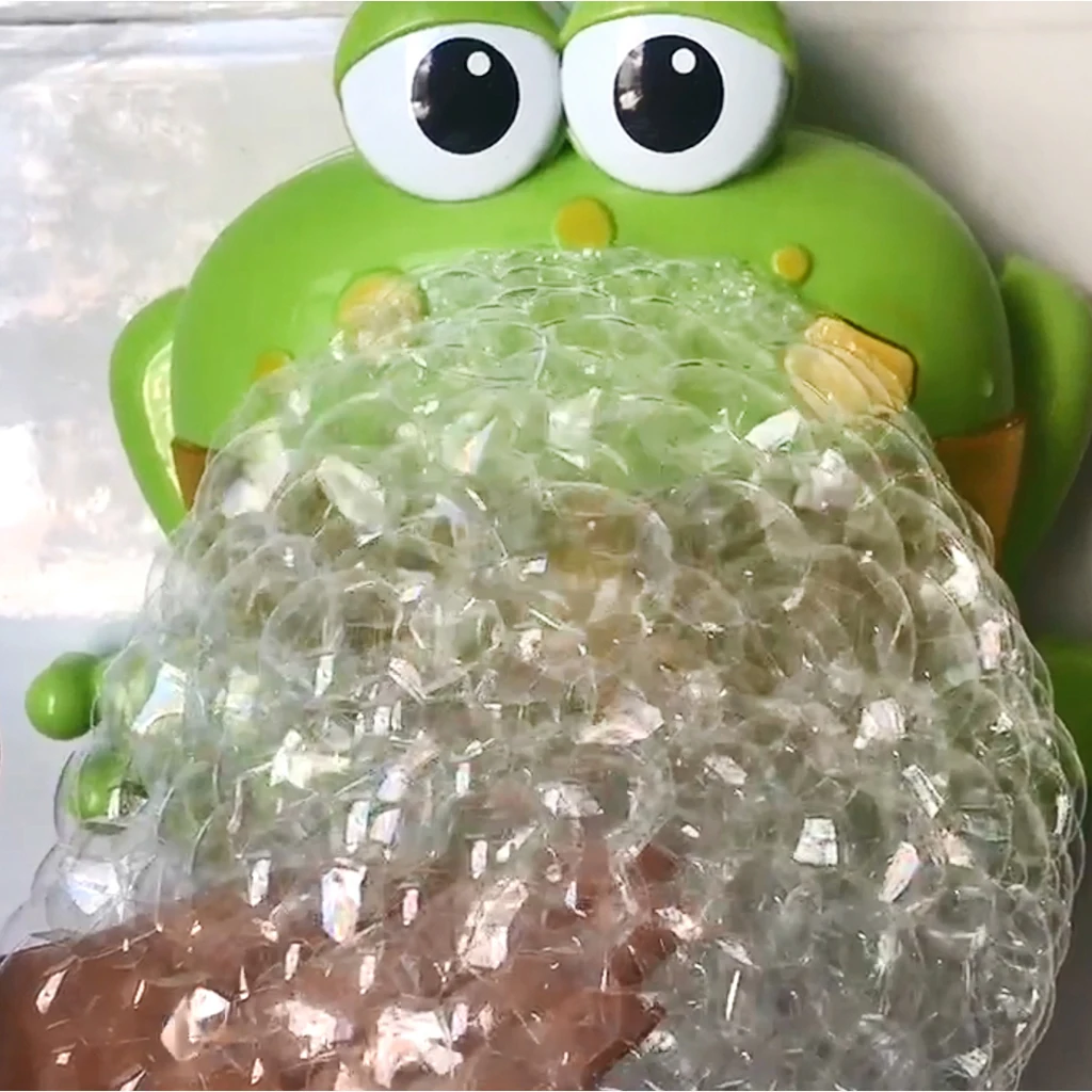 Baby Bath Bubble Machine Big Frogs Automatic Bubble Maker Blower Music Bathtub Soap Toy for Kids