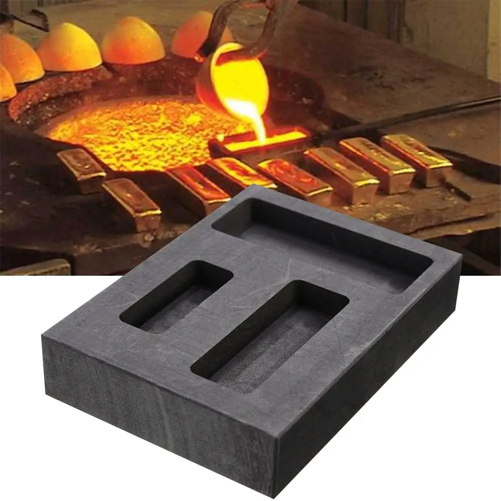

New Gold Silver Crucible Graphite Ingot Mold Melting Metal Bar Mold Casting Refining Scrap Tool