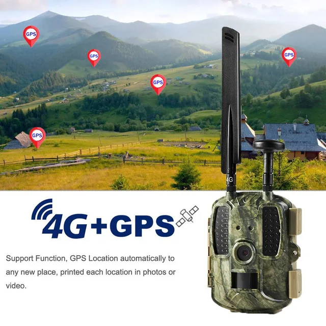 GPS Hunting Camera 4G FDD-LTE Camera Chasse 1080P Video Photo-Traps Trail Camera BL480L-P Wild Camera Night Vision Photo traps