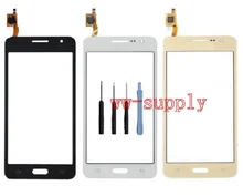Front Touch Screen Digitizer Sensor Glass Panel + Adhesive Sticker + Kits For Samsung Galaxy Grand Prime SM-G531H G531H/DS
