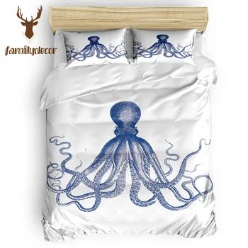 

FamilyDecor DHL Free Shipping Octopus Cthulhu George Eve Of All Saint'S Day 4 Piece Bedding Sets Duvet Cover Sets Polyester