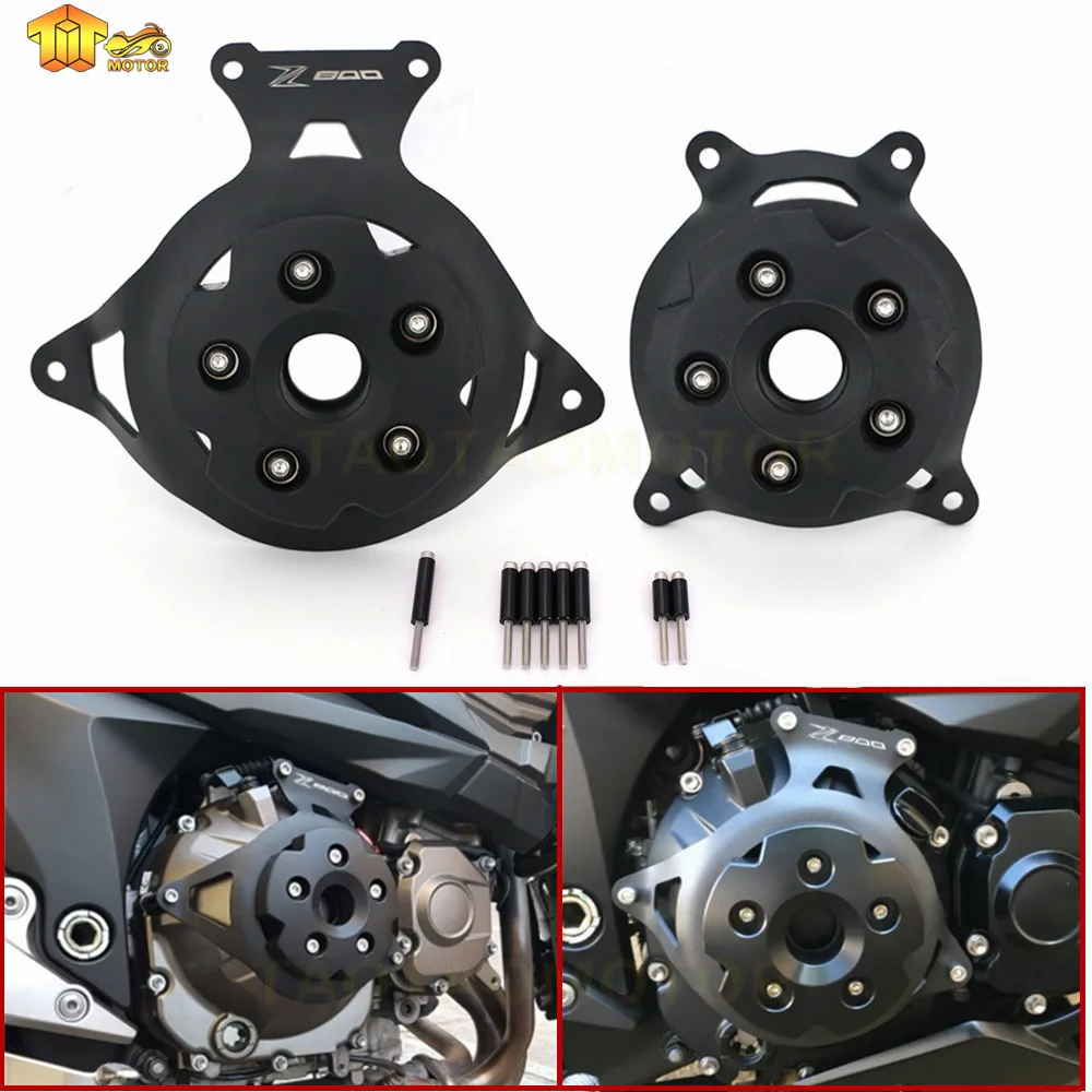

CK CATTLE KING Left & Right For KAWASAKI Z750 Z800 2013-2016 Motorcycle Engine Stator Cover Engine Protective Cover Side Black