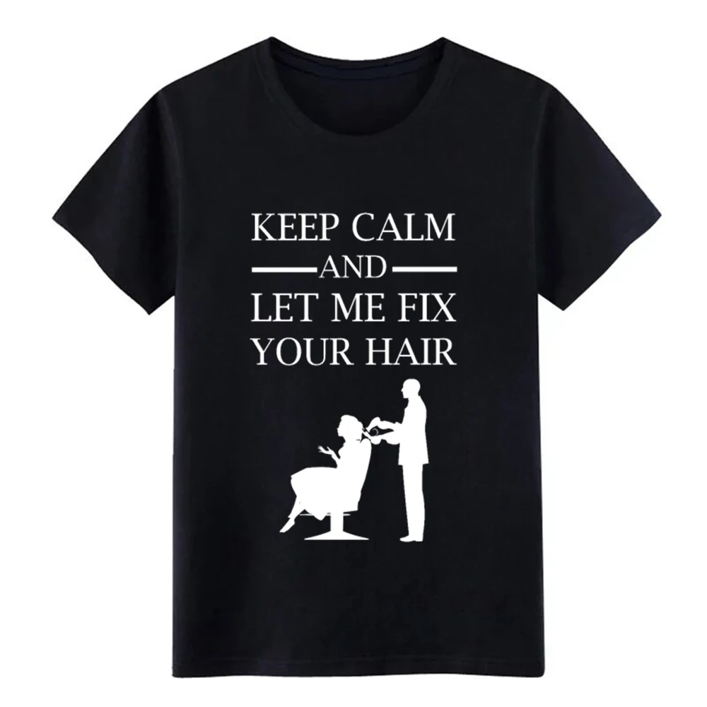 Мужская Стильная Футболка Keep Calm Hair Dresser подарок для парикмахерской дизайнерская