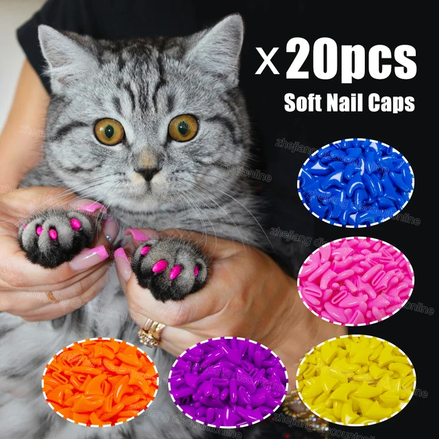 20pcs Silicone Soft Cat Nail Caps / Cat Paw Claw / Pet Nail Protector