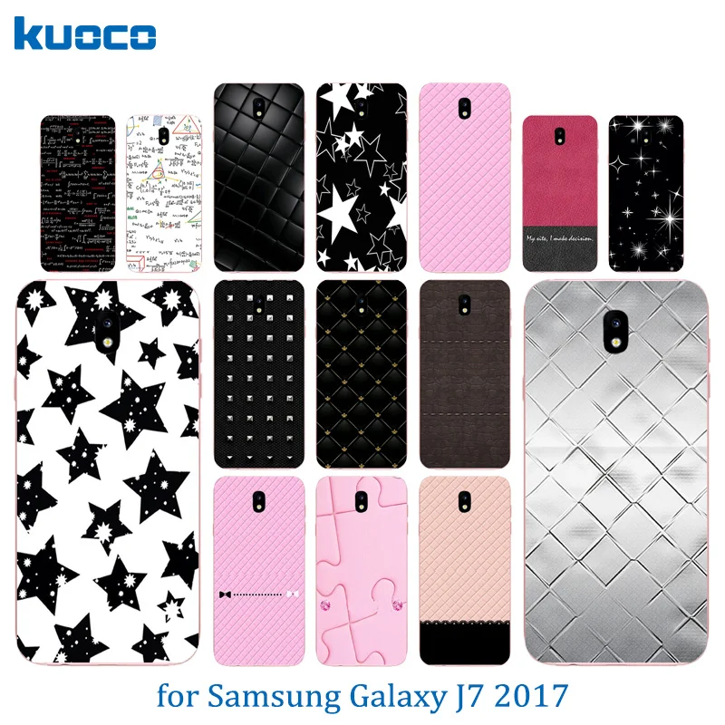 Для Galaxy J7 2017 чехол для телефона из мягкого ТПУ с красочным рисунком Fundas EU J730 J730F/DS