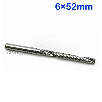 

1pc 6mm High Quality Carbide CNC Router Bits One Single Flute End Mill Cutting Milling Tools 52mm